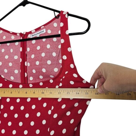 Reformation NWT Noha Mini Dress Polka Dot Sleeveless Casual Party Dress 2 Retro - Picture 7 of 10